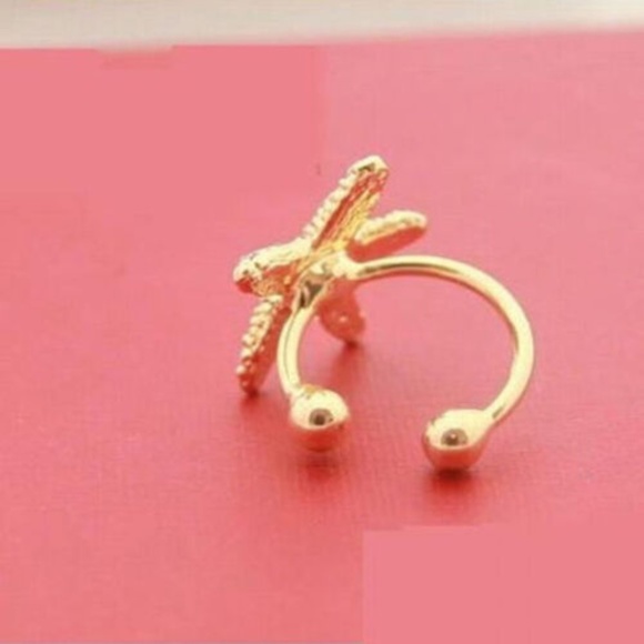 1Pc Rhinestone Starfish Single Ear Cuff Earring - Picture 4 of 5